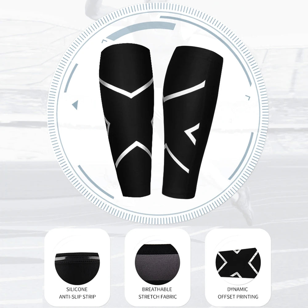 Wadenstütze 2025: BraceTop 1 PC Sports Calf Compression Sleeve Shin Splint - Support Guard Leg Protection Basketball Running Cycling Travel Collection