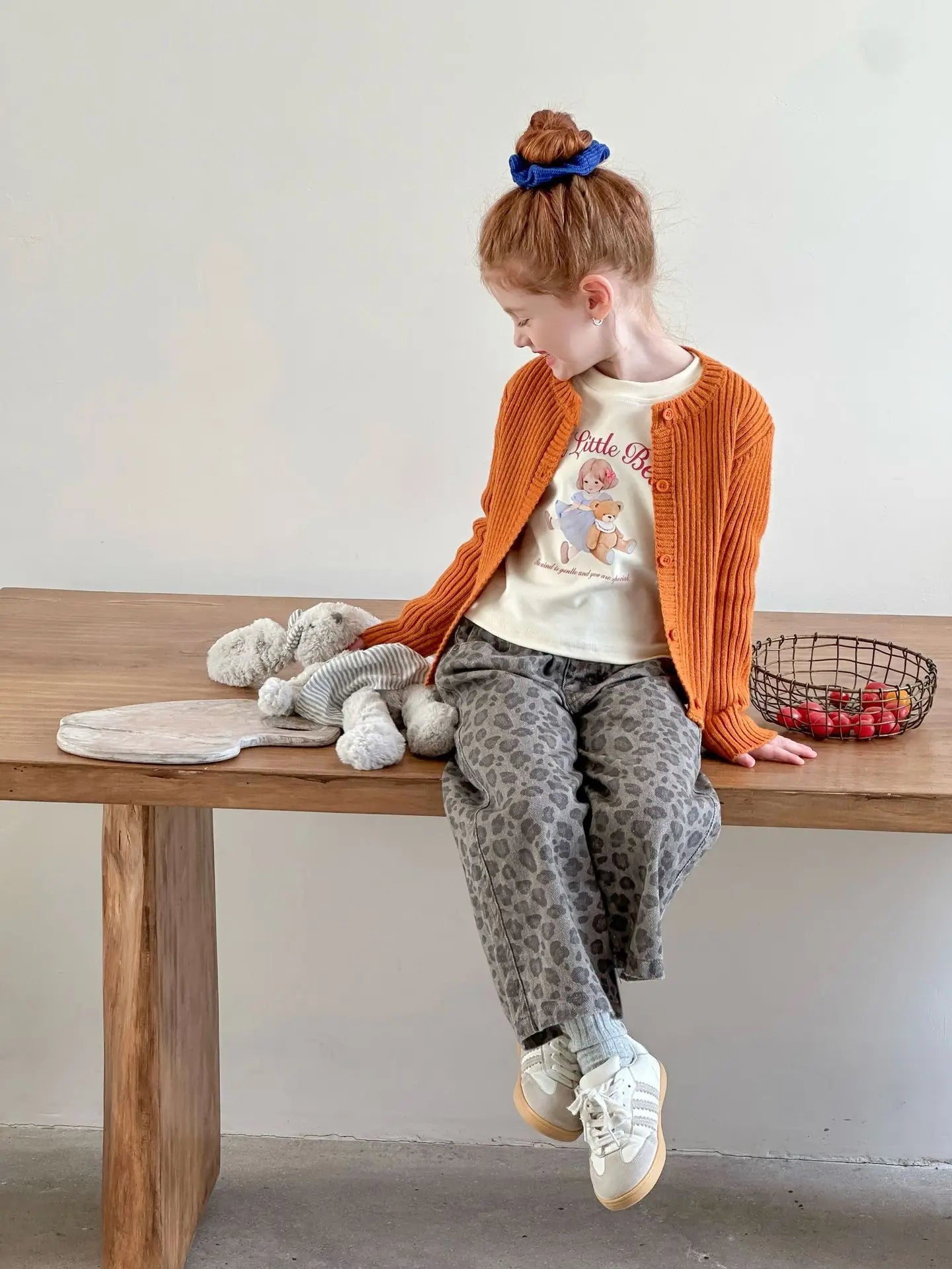 KoreanGirls Cardigan Stripe Design - Baumwollmischung Größe 3-6Y Reguläre Passform