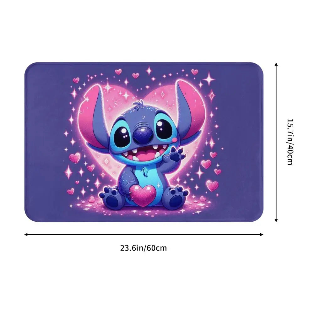 Custom Cartoon Stitch Floor Door Kitchen Bathroom Mat Anti-Slip Outdoor Doormat Bedroom Balcony Entrance Rug Carpet Footpad