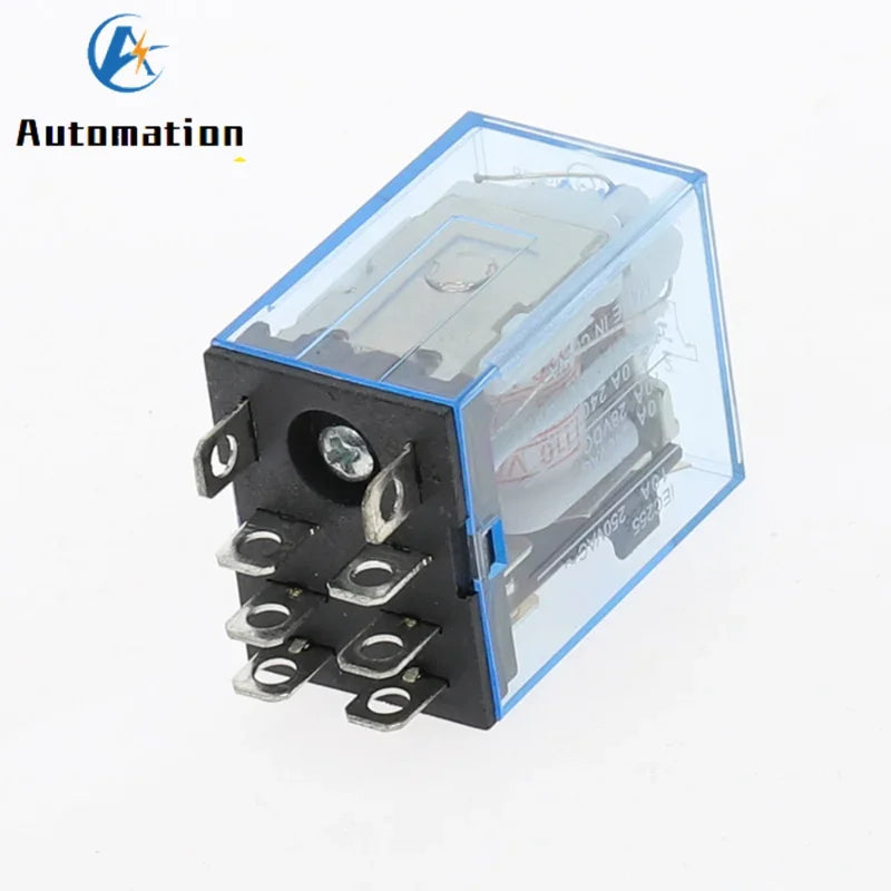 Leistungsrelais 220/240V AC 10A DPDT - 8-Pin Spulenrelais mit Sockelbasis