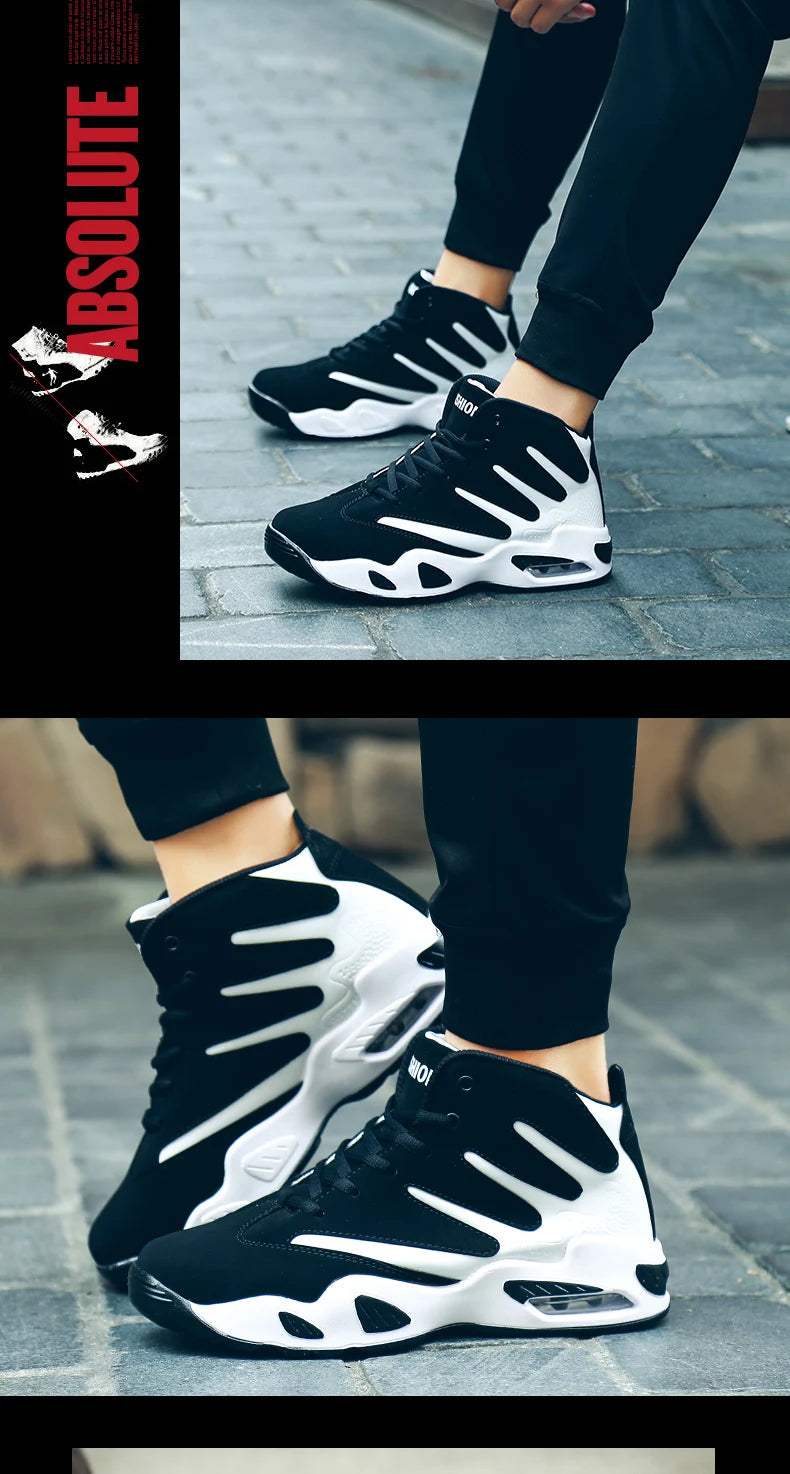 Men Sneakers Women Brand High Top Male Basketball Shoes Unisex Breathable PU Leather Sports Shoes Couple Trainers Zapatos Hombre