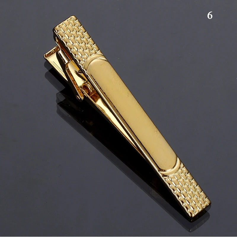 Men Jewelry Pin Clasp Necktie Clip Fashion New Hot-selling Metal Gold Tie Clip Business Formal Wear Groom Wedding Decoration