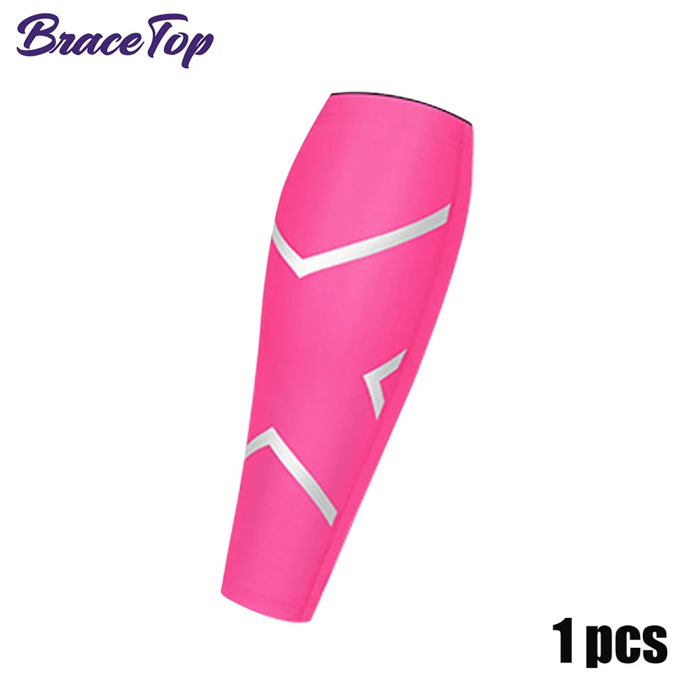 Wadenstütze 2025: BraceTop 1 PC Sports Calf Compression Sleeve Shin Splint - Support Guard Leg Protection Basketball Running Cycling Travel Collection