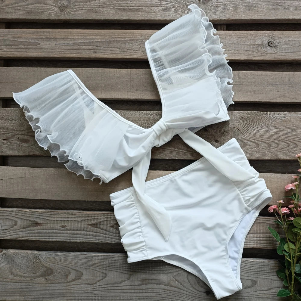 High Waist Schwimmbekleidung Frauen Schwimmanzug 2025 - Ashgaily Elegant Beach Fashion