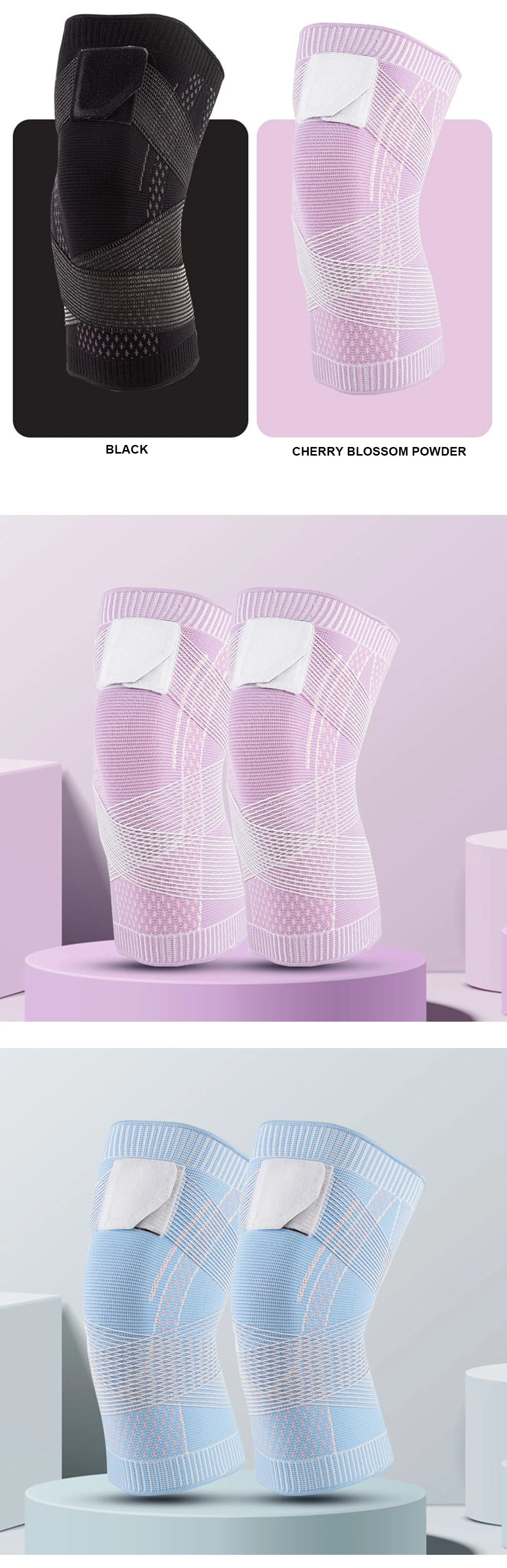 Sport Knieschoner Herren Damen - Druckbeaufschlagt Elastische Knie Pads Support - Fitness Ausrüstung Basketball Volleyball Bandage Protektor