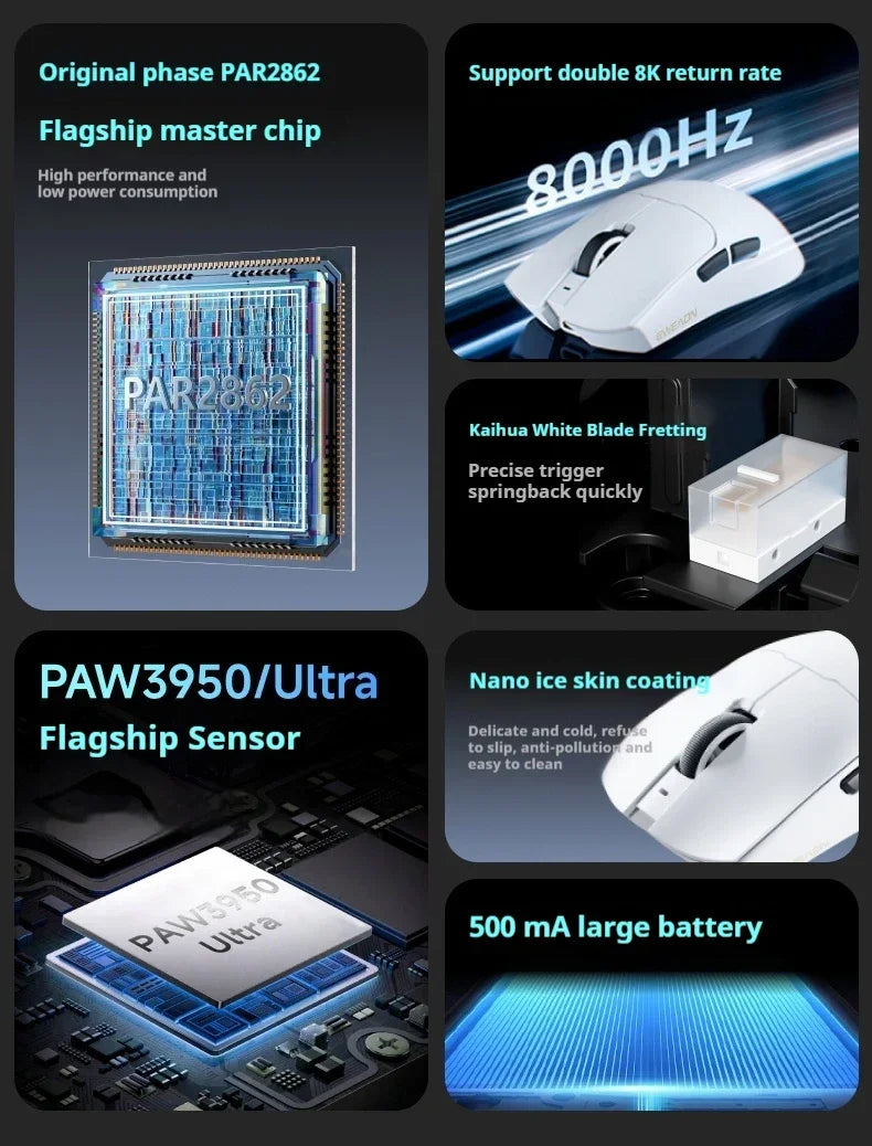 Mouse de gaming ultraușor EWEADN S9 Pro - 26K DPI, Tri