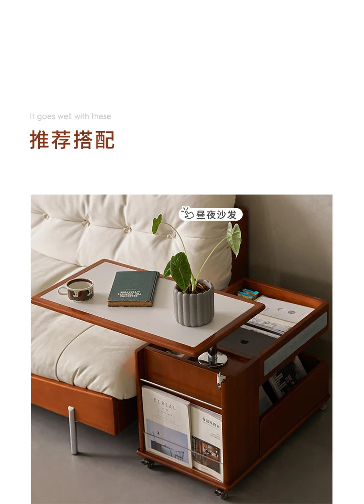 Cabinet Wood Coffee Table Lift Portable Walnut Design Living Room Side Table Folding Modern Luxury Mesa De Centro Sala Furniture