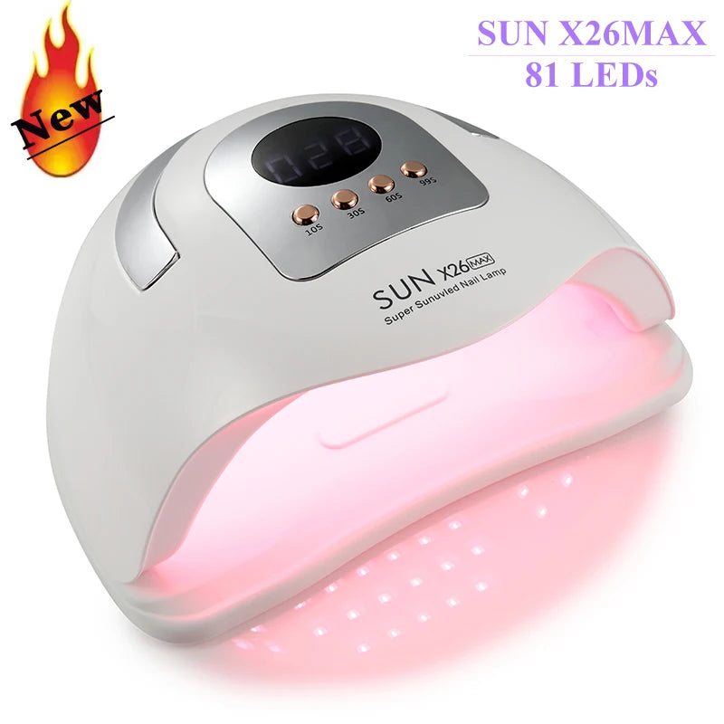 Big Power UV LED Lamp For Nails With 4 Timer Memory Function 81LEDs Lamp For Fast Gel Polish Drying Lamp Nail Equipment