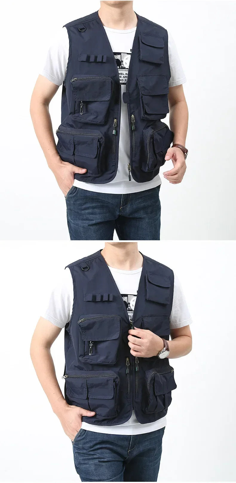 OutGear MultiPocket Jagdweste - 12 Taschen, Mesh, L