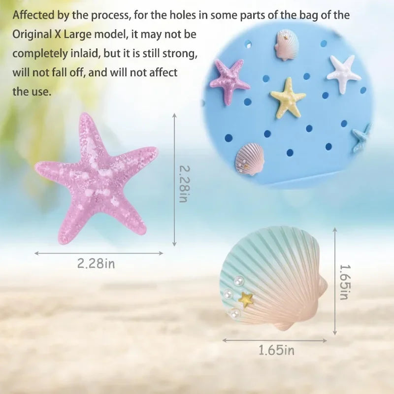 Femei moda plajă farmece Bogg bag accesorii EVA cauciuc geantă de mână impermeabilă coș ace Shell catarame insigna jeleu sac Bogg bag