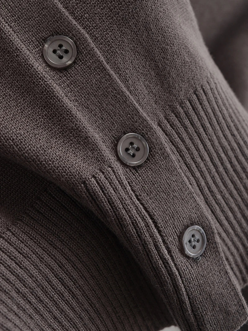 Cardigan scurt coreean BRUSCRESTCN - Mărimea M Negru