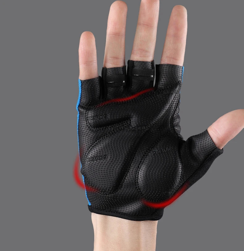 ROCKBROS Radfahren Fahrrad Handschuhe Halb Finger Stoßdämpfend Atmungsaktiv MTB Berg Fahrrad Sport Handschuhe Männer Frauen Radfahren Ausrüstung