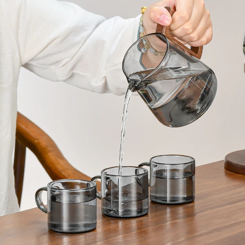 Chinese style tea making artifact, high-end glass teapot for household use, automatic tea set for lazy people separation