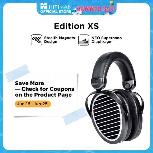 HIFIMAN Edition XS Full-Size Over-Ear Open-Back Planar Magnetic Hi-Fi Headphones with Stealth Magnets Design Adjustable Headband