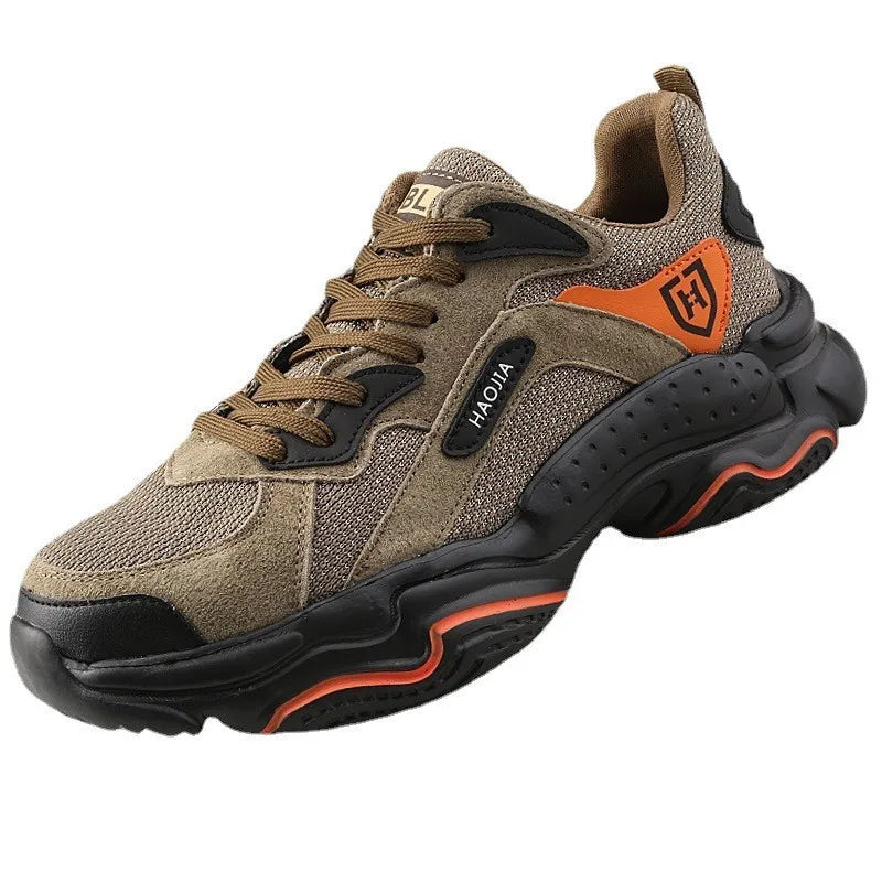 Pantofi de lucru pentru bărbați, pantofi de siguranță anti-șoc, anti-punctură, pantofi indestructibili, respirabili, confortabili, cu vârf de oțel, pantofi de protecție