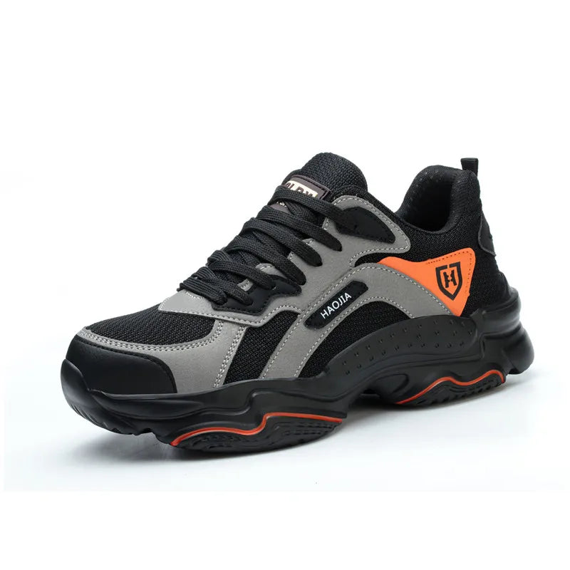 Pantofi de lucru pentru bărbați, pantofi de siguranță anti-șoc, anti-punctură, pantofi indestructibili, respirabili, confortabili, cu vârf de oțel, pantofi de protecție