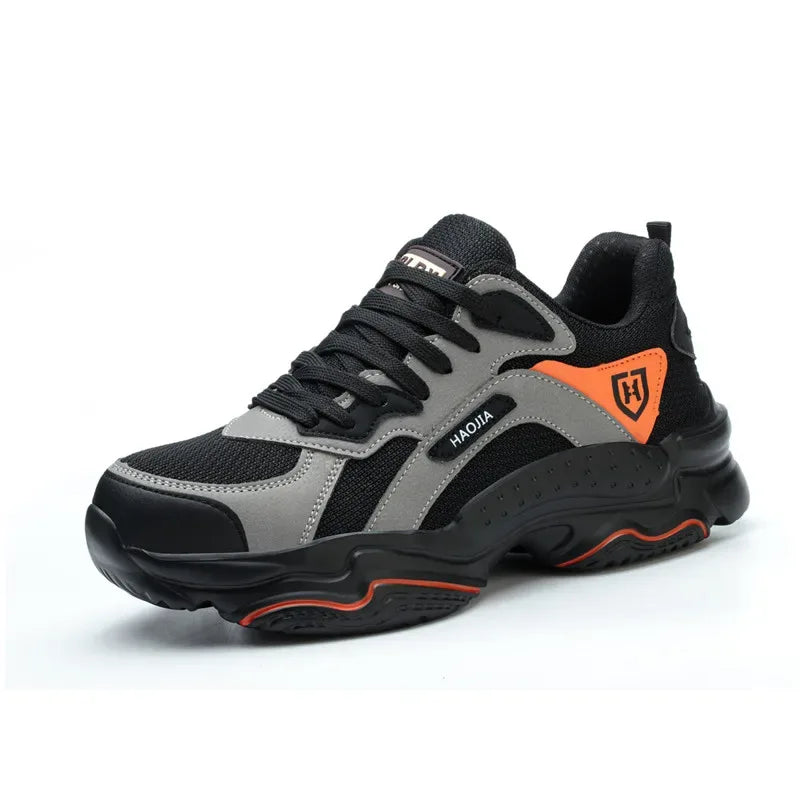 Work Sneakers for Men Safety Shoes Anti-smash Anti puncture Indestructible shoes Breathable comfort Steel Toe Protection Shoes - Golden Bridge Store