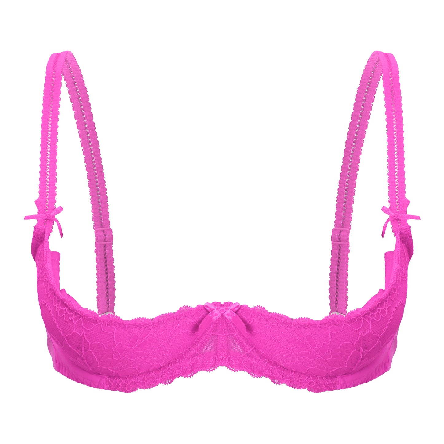 Sutien elegant pentru femei, cu 1/2 cupă, cu întăritură, push-up, dantelă, cu căptușeală, bandană, bretele reglabile, lenjerie intimă, spate cu cârlig, bustieră