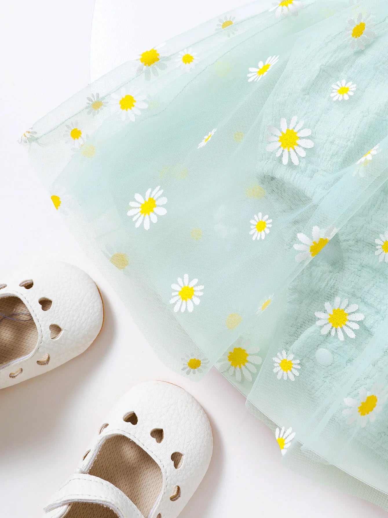 Salopetă de vară pentru copii mici, cu șiret și fundă, cu margarete mici, potrivită pentru fetițe drăguțe de la 3 la 24 de luni, la modă