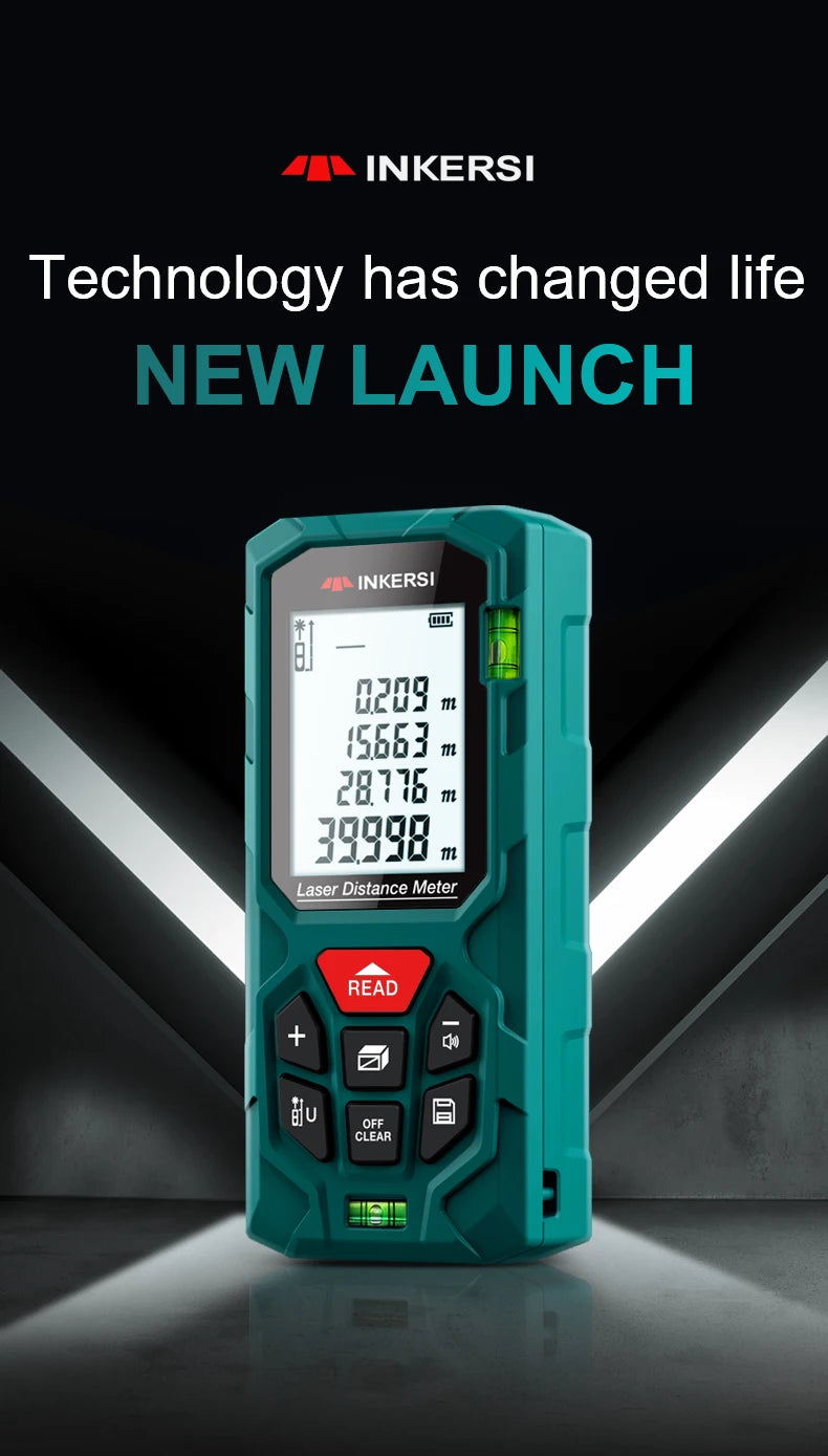 INKERSI Laser Rangefinder Digital Tape Measure 40M/70M/120m