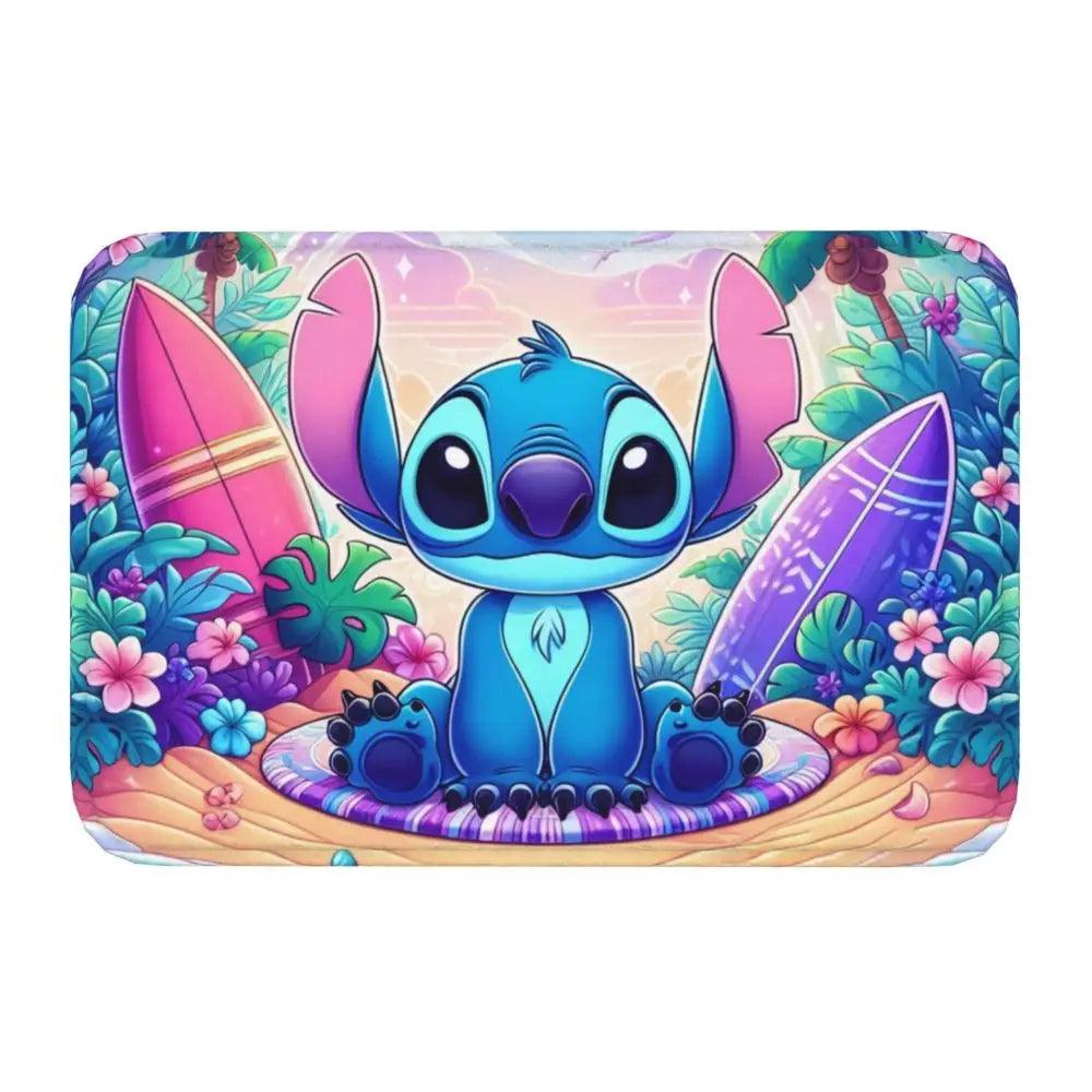 Custom Cartoon Stitch Floor Door Kitchen Bathroom Mat Anti-Slip Outdoor Doormat Bedroom Balcony Entrance Rug Carpet Footpad