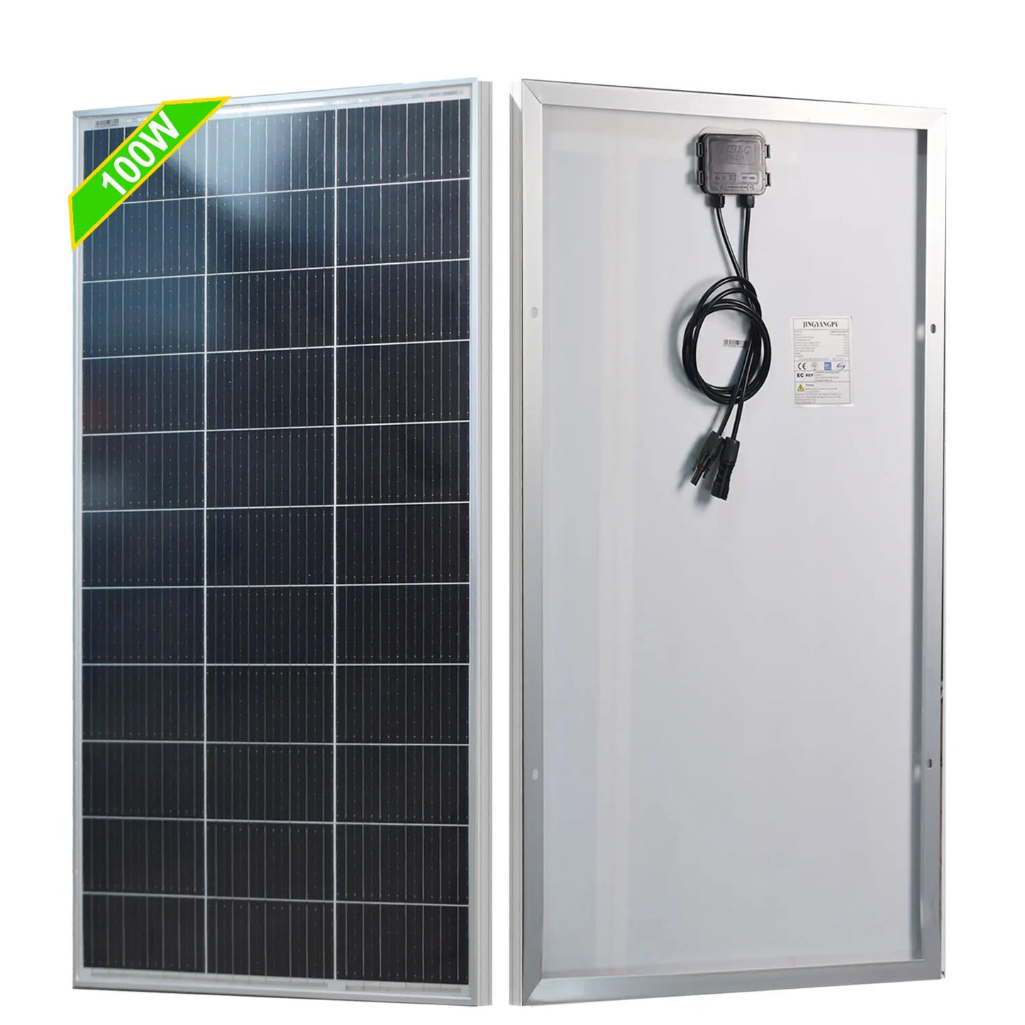 Panou solar 100W 200W 300W 400W 18V Panou fotovoltaic din sticlă rigidă Celulă solară monocristalină pentru încărcător de baterie 12V/24V