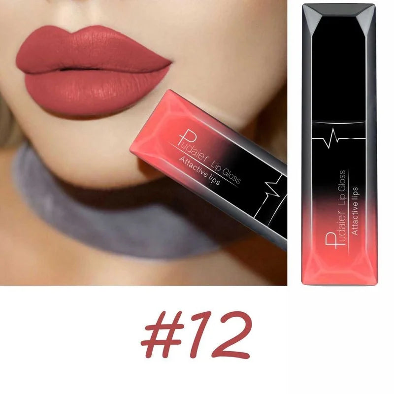 Best Lip Makeup 17 Color elegant Matte Long Lasting Lipgloss Liquid Lipstick Lip Cream