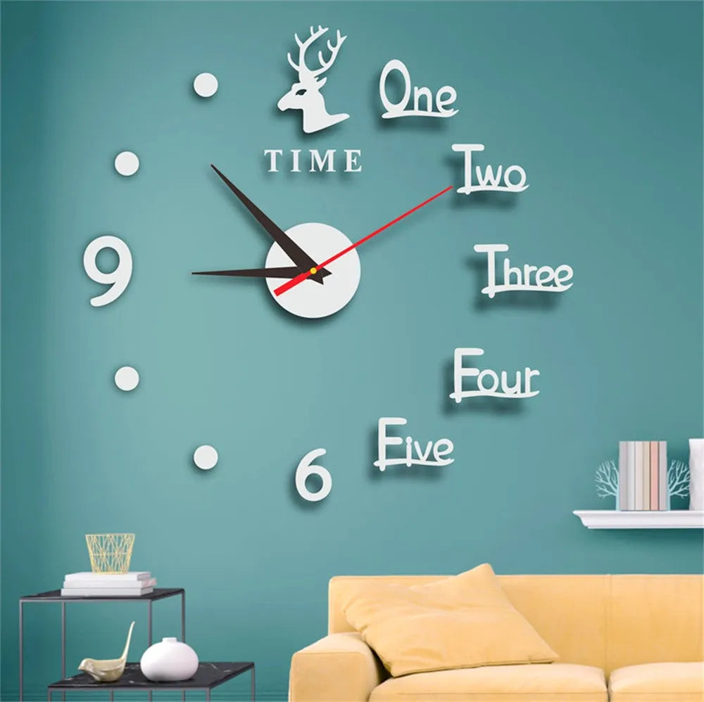 Luminous Wall Clock Large Watch Horloge Murale 3d Diy Acrylic Mirror Stickers Quartz Duvar Saat Klock Modern Mute Alarm Clock