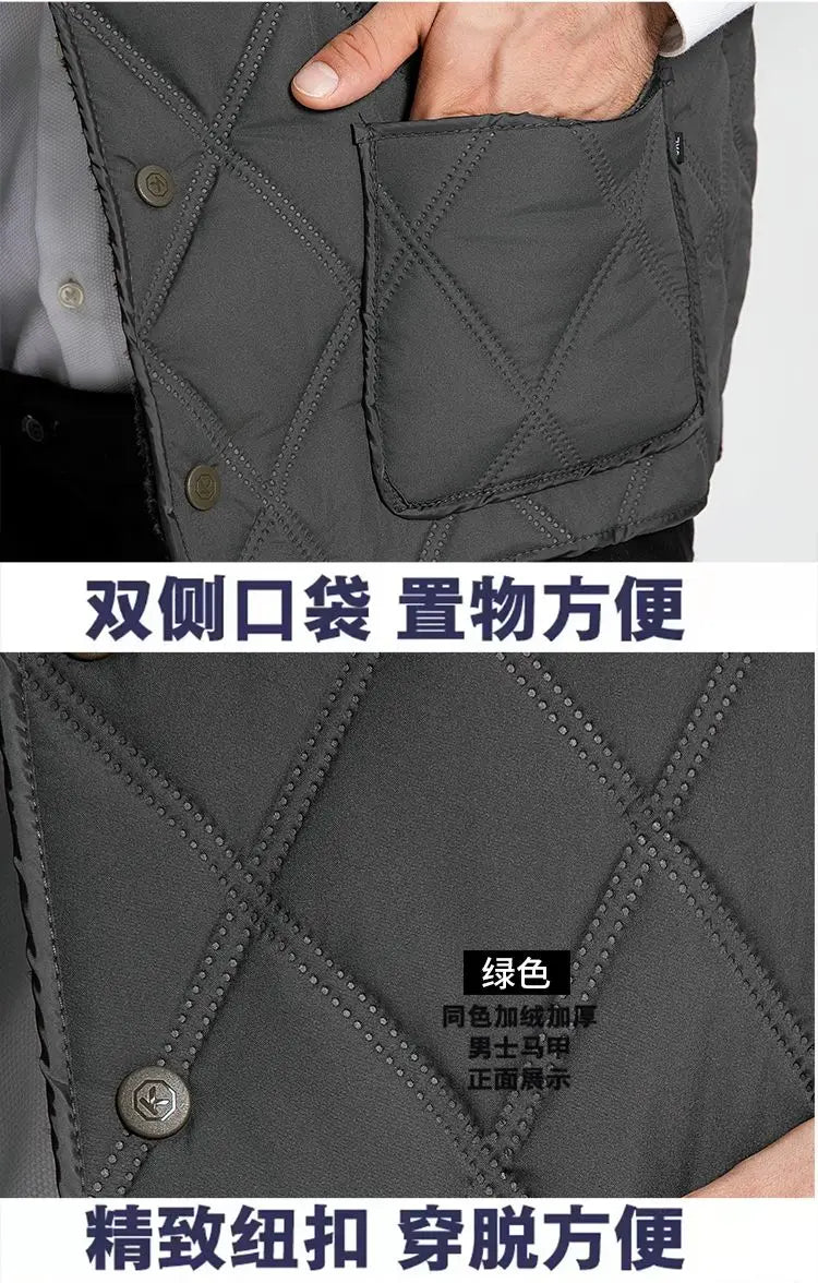 AlpenFit Slim Warme Daunenweste - Baumwolle, Vlies Gr. M-L