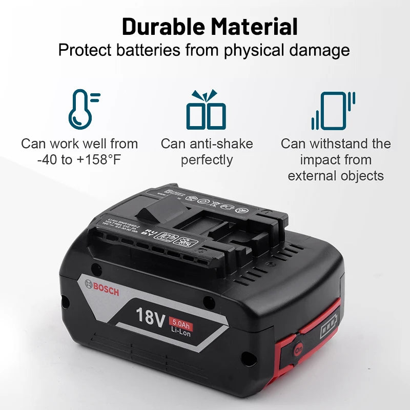 BOSCH 18V 6.0AH Professional Lithium Battery - BAT609 BAT609G BAT618 BAT618G Electric Tool Battery Rechargeable Collection
