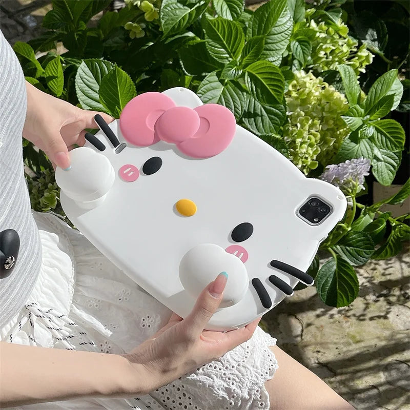 Husă din silicon MINISOM Hello Kitty - rezistentă la șocuri pentru iPad 10.9/11