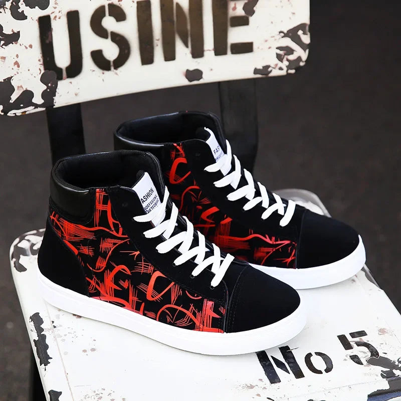 Sneakers Men Canvas Shoes Breathable Cool Street Shoes Male Brand Sneakers Black Blue Red Mens Causal Shoes 2023