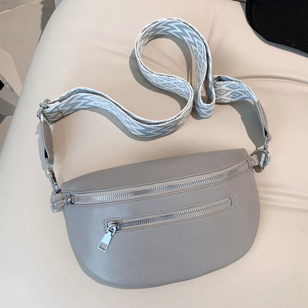 Stylische Damen Crossbody Tasche Breiter Gurt - Mode Sling Bag Multi-Taschen - Münzen Handy Reise Outdoor