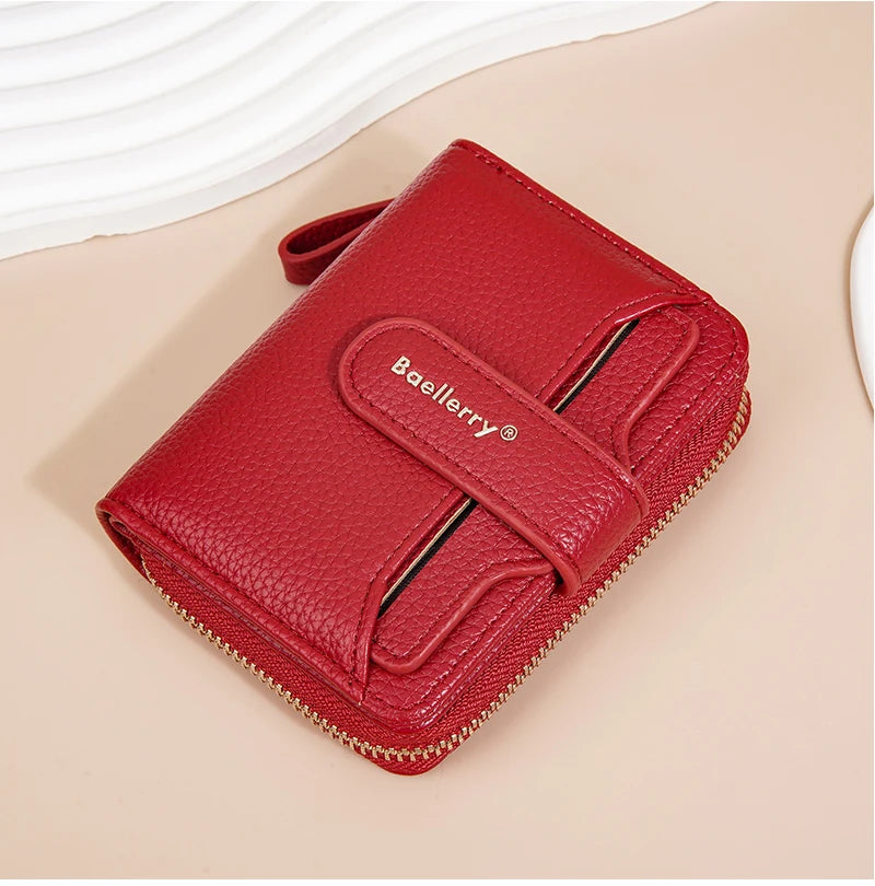 Neue Kurz Frauen Reißverschluss Geldbörsen Große Kapazität Karten Halter Marke Weiblich Portemonnaies Qualität Münz Tasche Foto Halter Geldbörse Für Mädchen