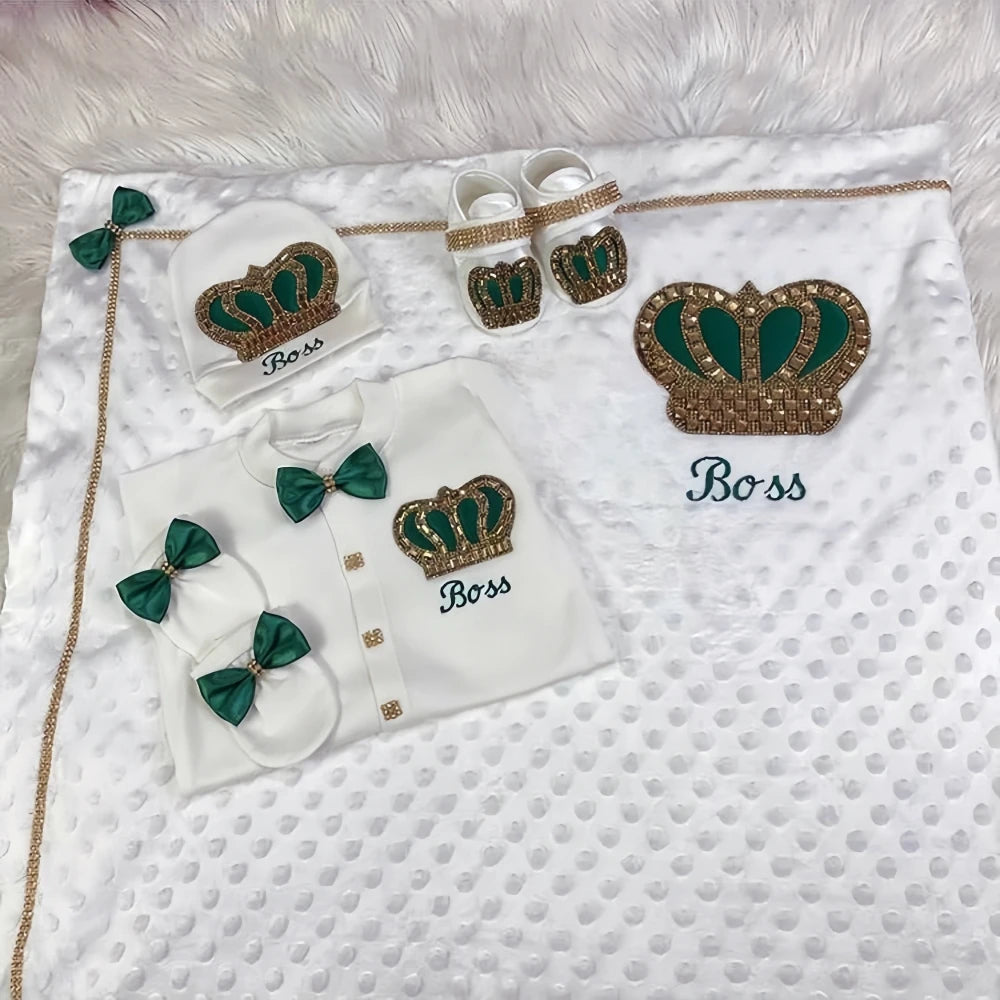 Baby-Outfit-Set 2025: 5-teiliges Spitzen-Baumwoll-Set für Neugeborene - Säuglingspflege-Kollektion