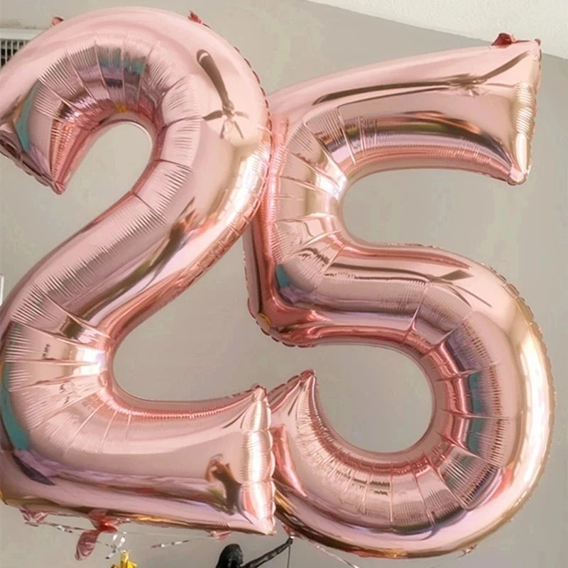 KUKUZHU Modell 1212 Zahlenballon - 2 Stück 32 Zoll Folie