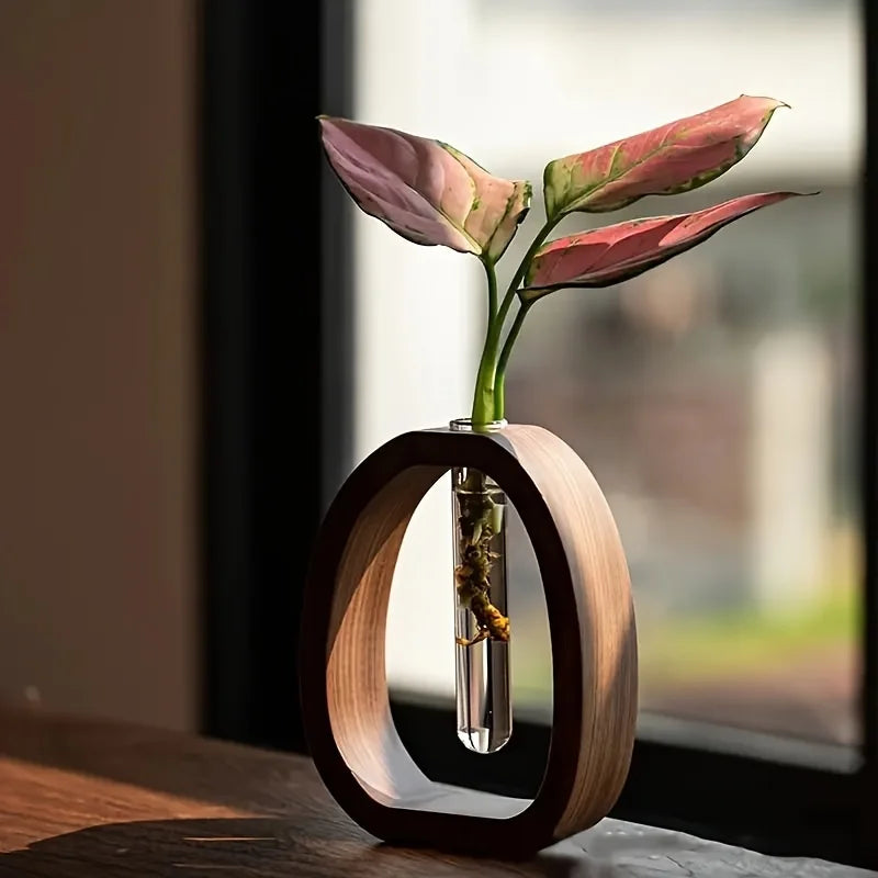 Choice Walnuss Hydroponische Vase - 150ml Kein Strom 10cm