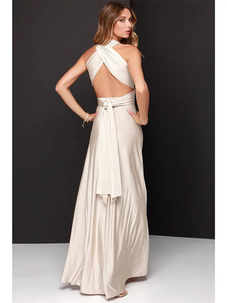 Sexy Women Boho Maxi Club Dress Red Bandage Long Dress Party Multiway Bridesmaids Convertible Infinity Robe Longue Femme