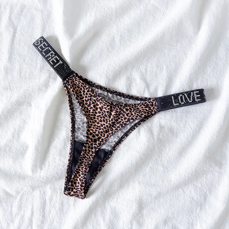 ZQTWTC Damen String 2025 - Tief sitzende Panties mit Strass-Details S-XL