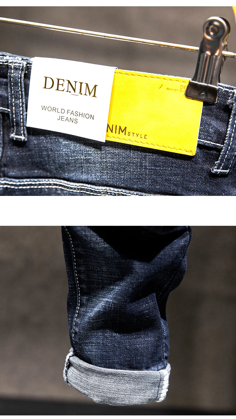 Guangdong Jeans Ripped Slim Fit - Baumwolle Elastisch S-XL