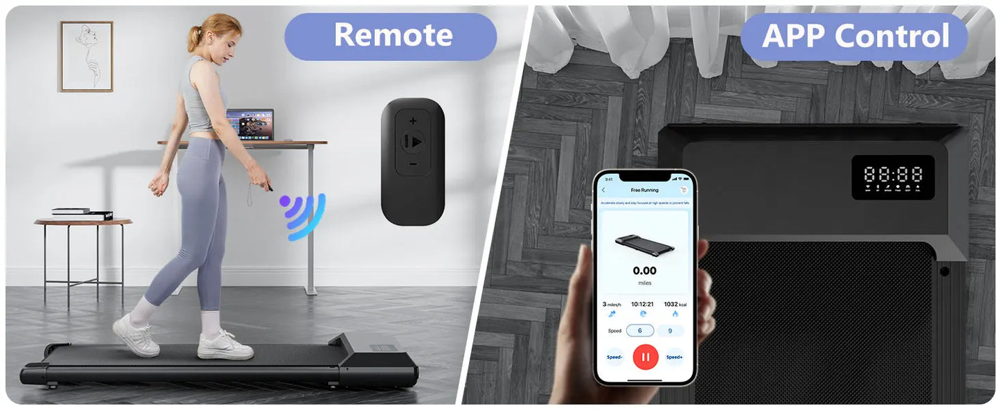 Superun Walking Pad Laufband 2.2HP - 2-in-1 Portabel Under-Desk Heimtrainer für Büro & Zuhause