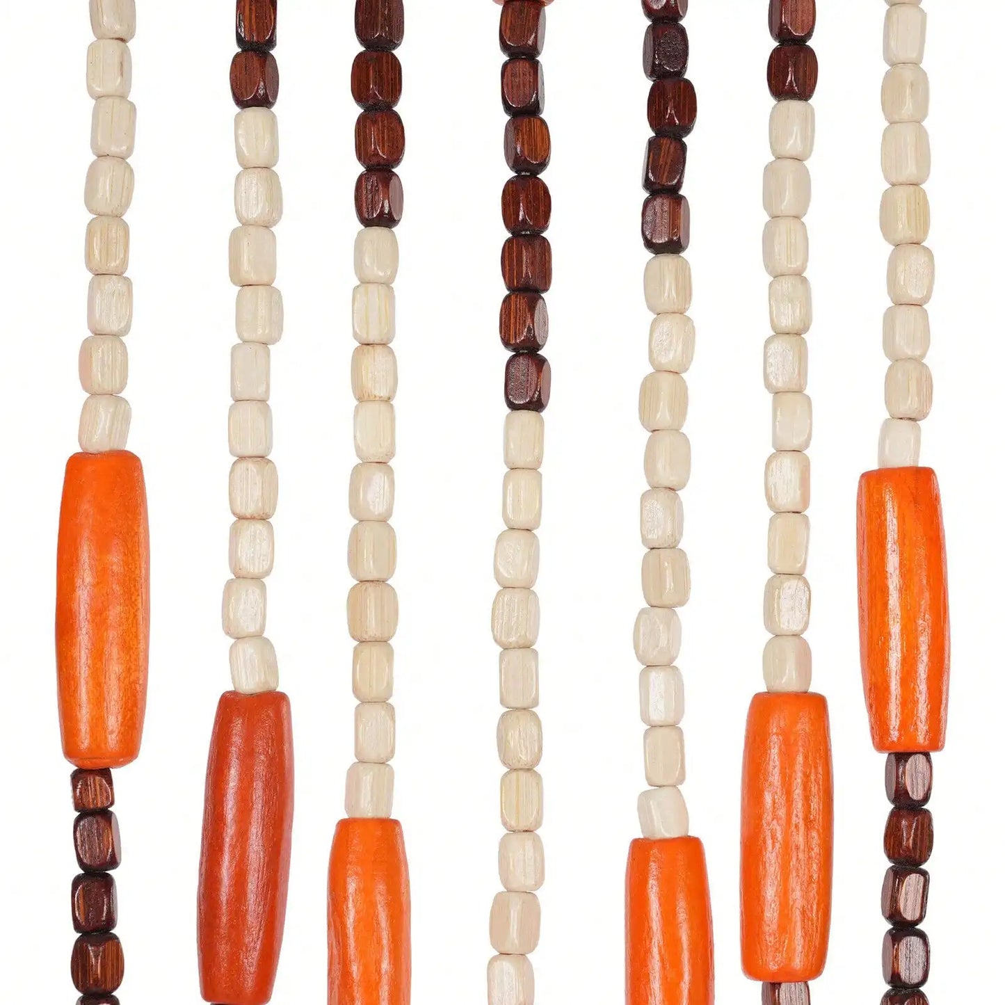 BambooHome V-Form Bambusvorhang - Baumwolle 90×190 cm