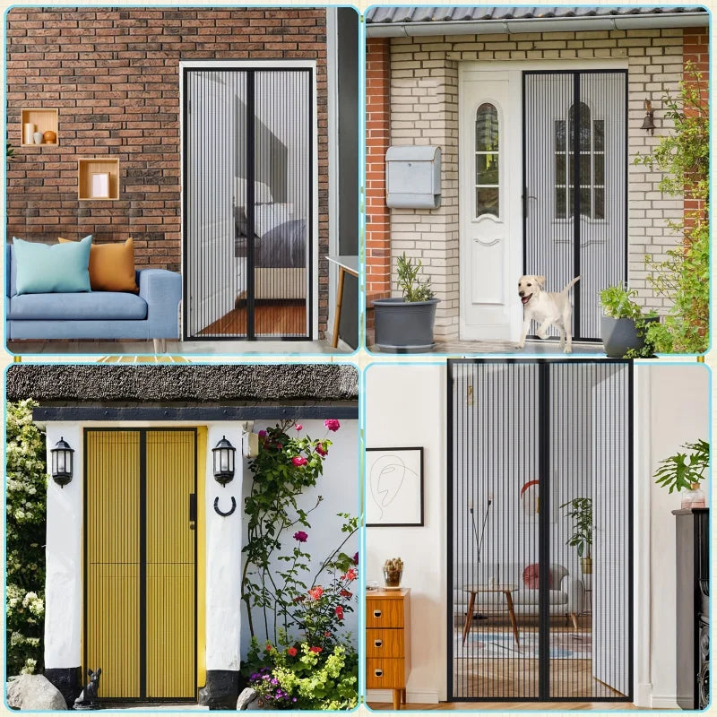 Plasă magnetică împotriva insectelor cu închidere automată, Plasă invizibilă pentru ușă, Perdea anti-insecte, Ecran magic, Decorațiune interioară