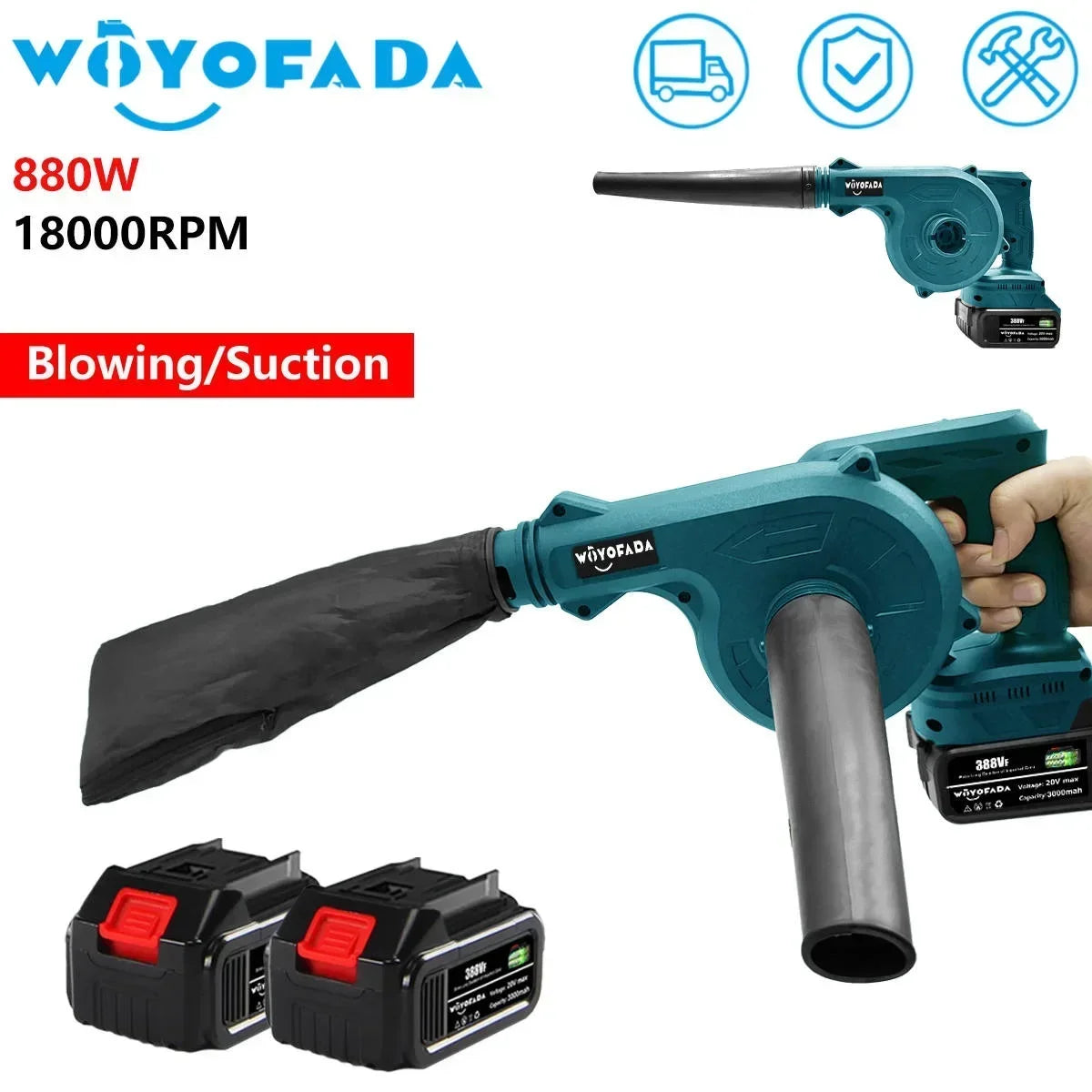Laubbläser 2025: 2 In 1 Cordless Electric Air Blower Vacuum - Cleaning Blower Blowing & Suction Leaf Dust Collector Makita 18V Battery Collection