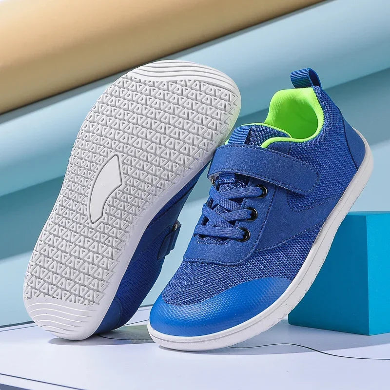 Kinder Weite Barfuß Schuhe - Minimalistische Jungen Mädchen Sneaker - Leichtgewicht Rutschfest Kinder Walking Schuhe Casual Skate Flats