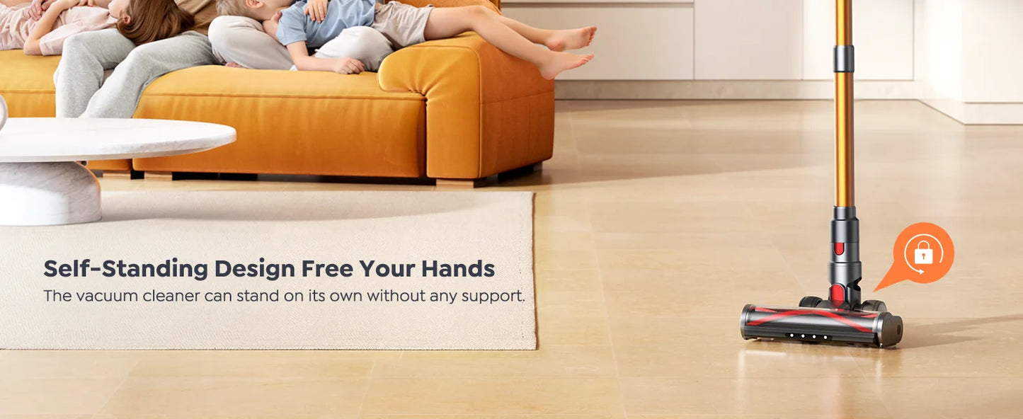 BUTURE VC80 500W 48Kpa Suction Power Handheld Cordless Wireless Vacuum Cleaner for Home Appliance 1.5L Dust Cup RemovableBattery