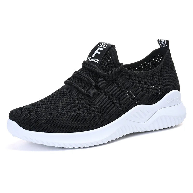 Shoes for women 2025 new casual fashion running shoes flying woven breathable women's shoes soft sole trend sneakers women