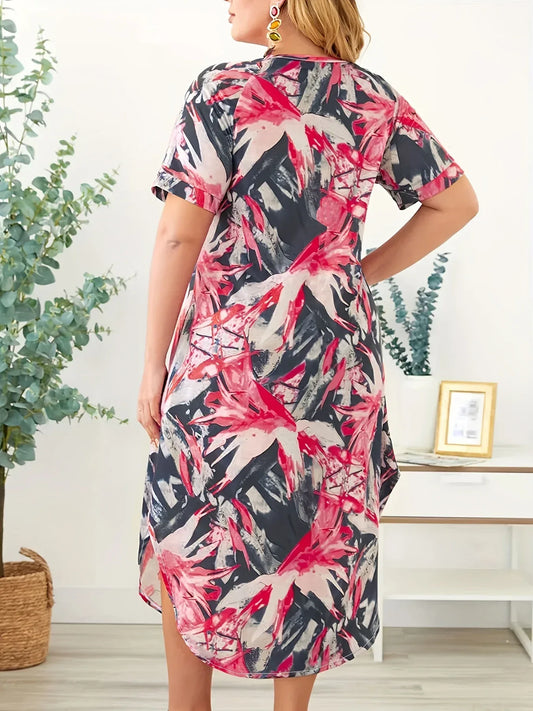 Elegant Oversized Woven Dress for Ladies Casual Comfortable Fit Women's Dress Fashionable Stylish Ladies' Clothing - Golden Bridge Store