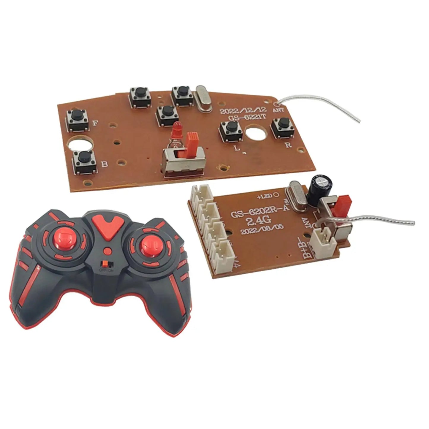 Transmitter Board and Receiver Board with Remote Control 7CH for RC Hobby Car Tank Trucks Model DIY Accessories