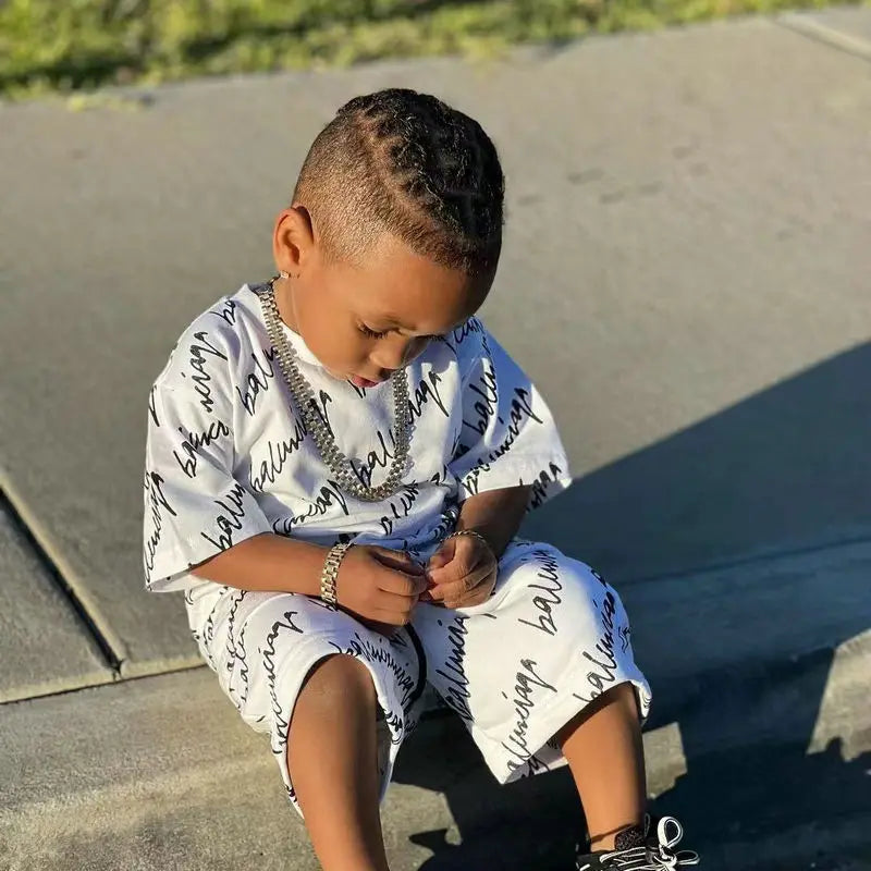 1-6Years Baby Boy Clothes Summer Short Sleeve T-shirt Shorts Pants 2pcs/sets Toddler Kids Boys Casual Clothing Suits Loose 2023